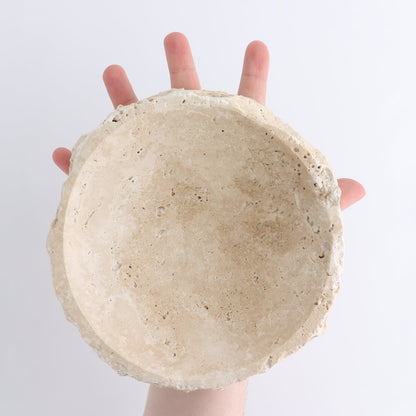 One Large Travertine Rustic Bowl