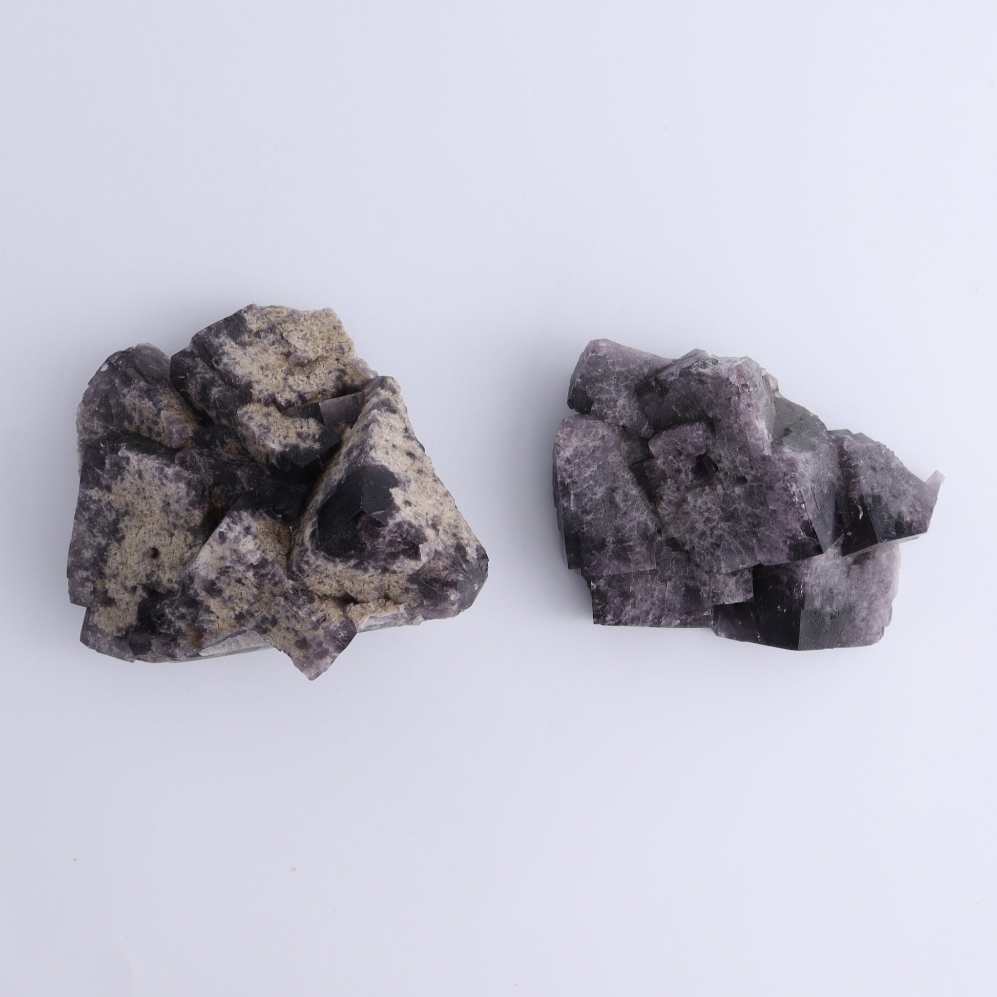Purple Rain Pocket Fluorite Set of 4 - Expert Wholesale and Supplier of Wholesale Crystals & Bulk Gemstones, ["close_50","England","Fluorite","Purple Rain Pocket","Rough"]