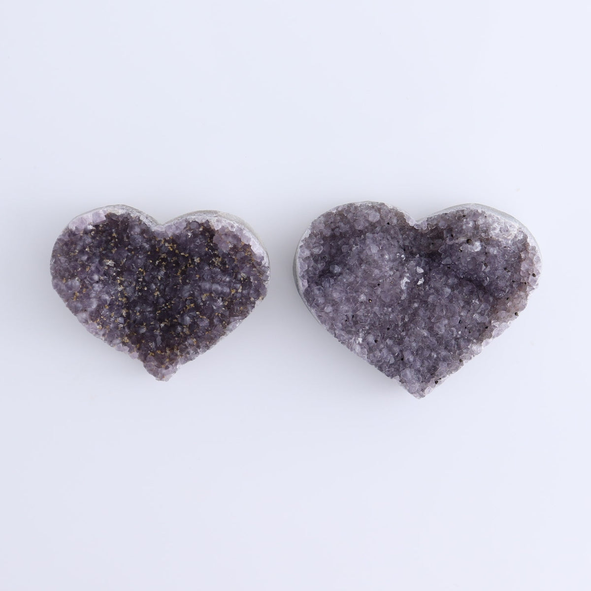 Amethyst Hearts Set of 8