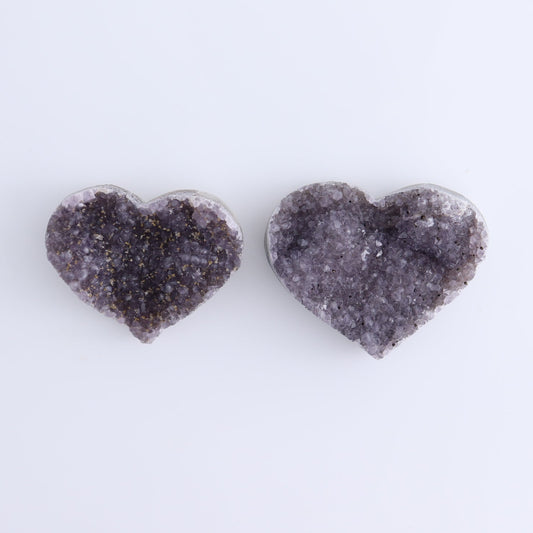 Amethyst Hearts Set of 8 - wholesale crystals