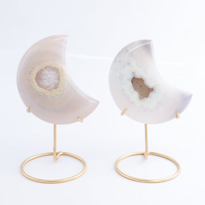 Agate Moons with Stand Set of 5 - Expert Wholesale and Supplier of Wholesale Crystals & Bulk Gemstones, ["Agate","Brazil","moons"]