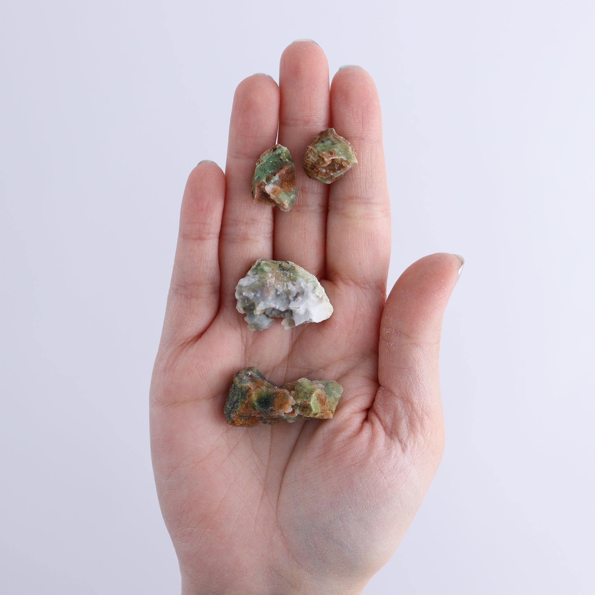 Chrome Chalcedony Flat of 55 - Expert Wholesale and Supplier of Wholesale Crystals & Bulk Gemstones, ["Chalcedony","Chrome Chalcedony"]