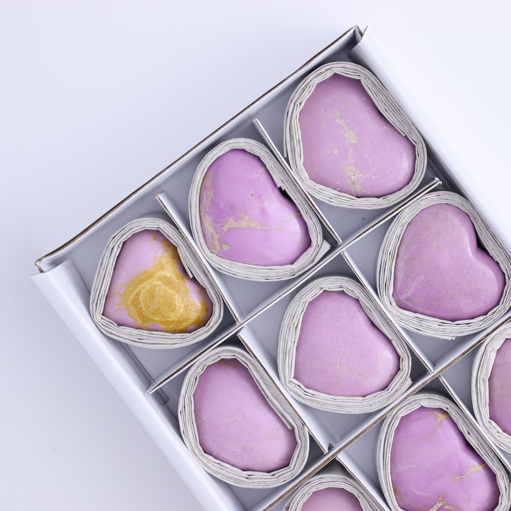 Phosphosiderite Hearts Set of 12 - Expert Wholesale and Supplier of Wholesale Crystals & Bulk Gemstones, ["Hearts","Phosphosiderite"]