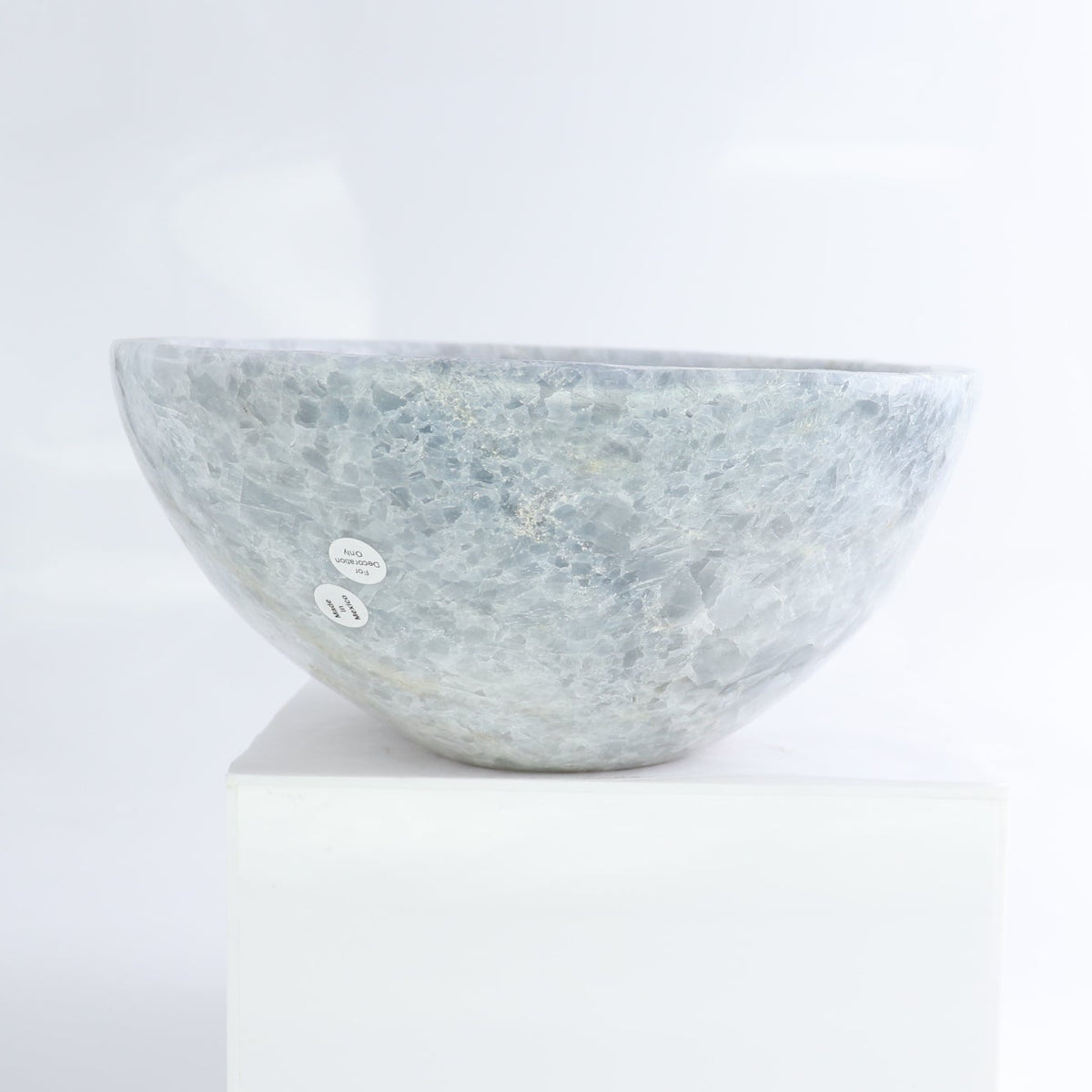 Blue Calcite Bowl 10"