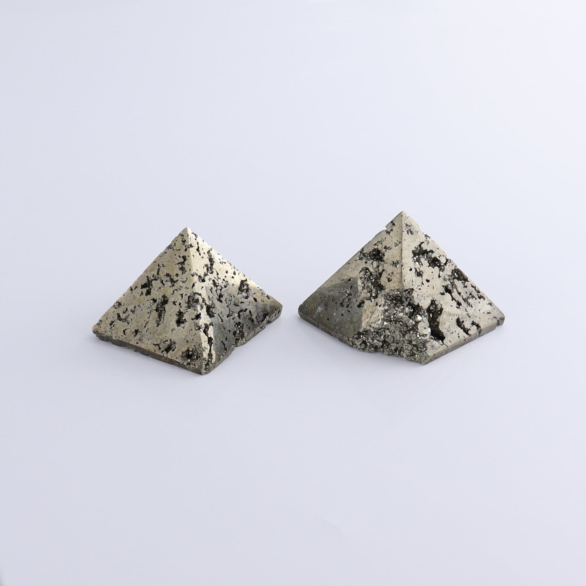 Pyrite Pyramids Set of 4 - Expert Wholesale and Supplier of Wholesale Crystals & Bulk Gemstones, ["Pyramids","Pyrite"]