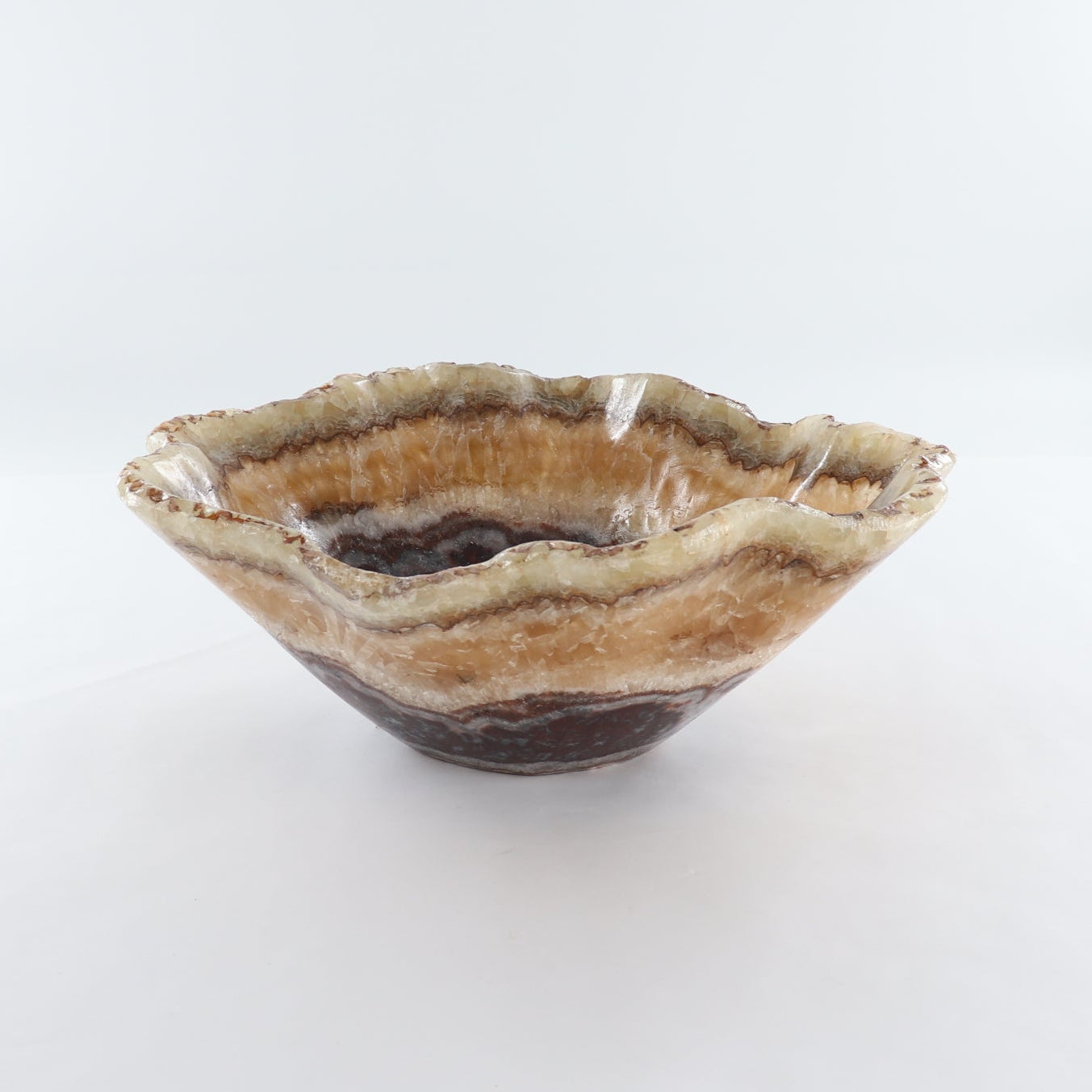 Mexican Onyx/Calcite Bowl 15"