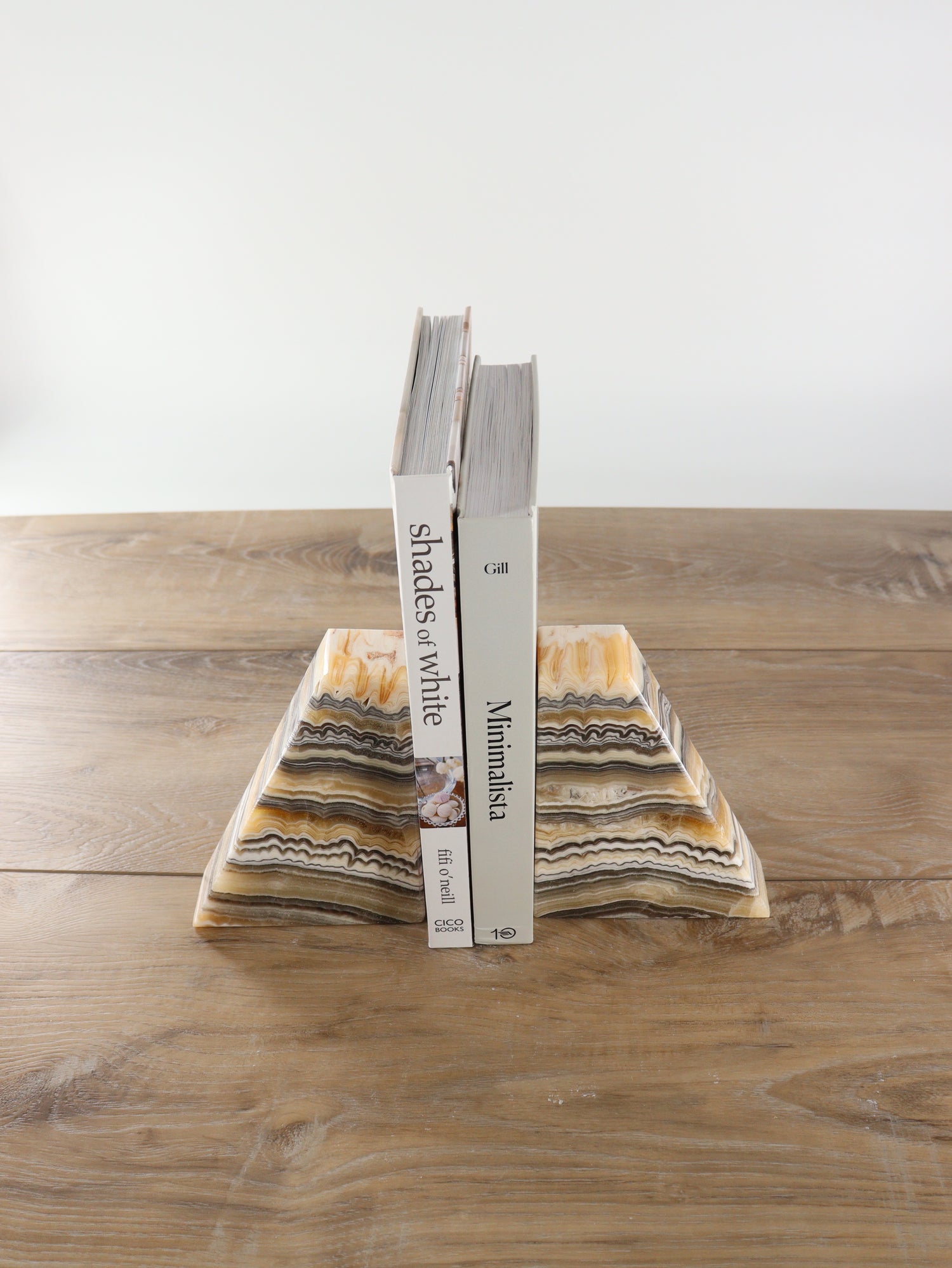 Yellow Zebra Polished Onyx Bookends - Expert Wholesale and Supplier of Wholesale Crystals & Bulk Gemstones, []