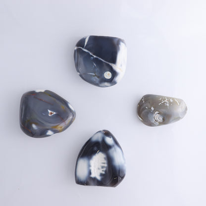 Orca Agate Freeform Set of 4 - Expert Wholesale and Supplier of Wholesale Crystals & Bulk Gemstones, ["Freeforms","Madagascar","Orca Agate"]