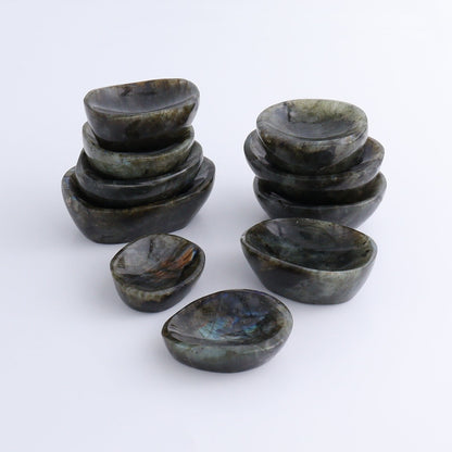 Labradorite Bowls Set of 10 - Expert Wholesale and Supplier of Wholesale Crystals & Bulk Gemstones, ["Bowls","Labradorite","Madagascar"]