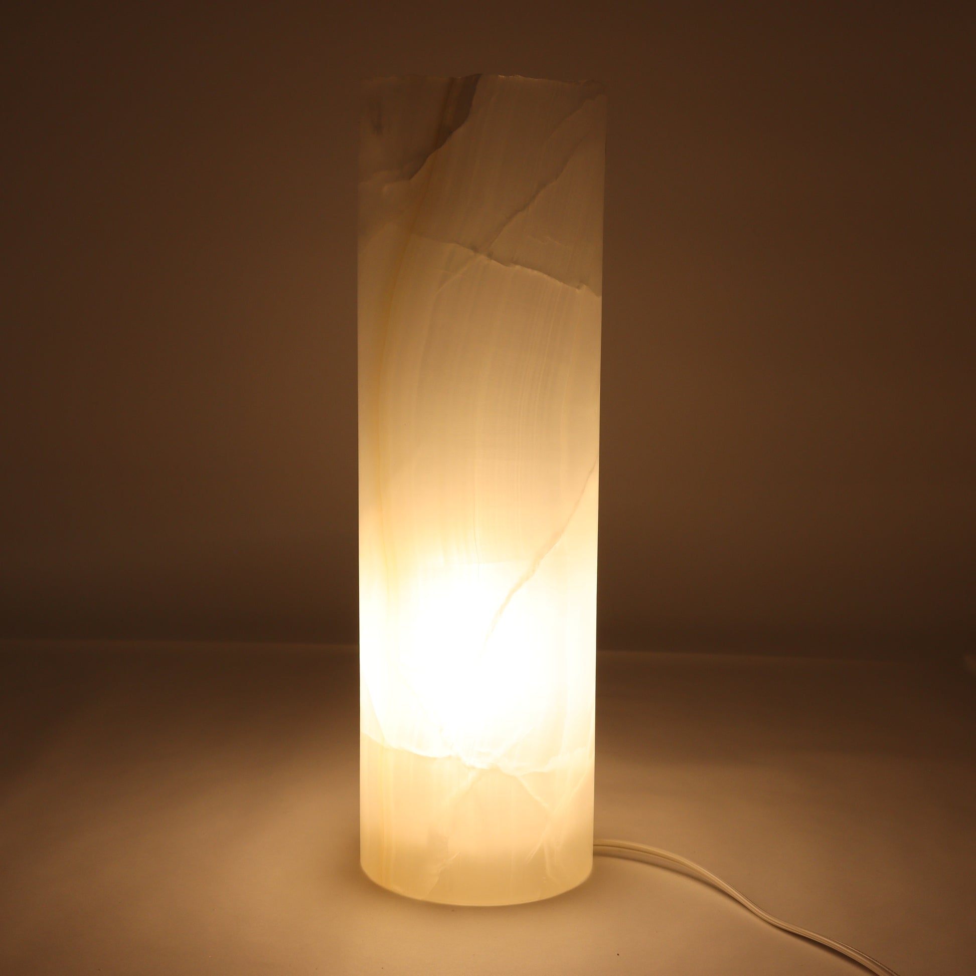 One Wide White Rough Onyx Lamp Blind - Expert Wholesale and Supplier of Wholesale Crystals & Bulk Gemstones, ["Lamps","Mexico","onyx"]