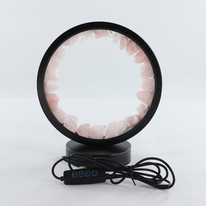 One Rose Quartz Round Lamp
