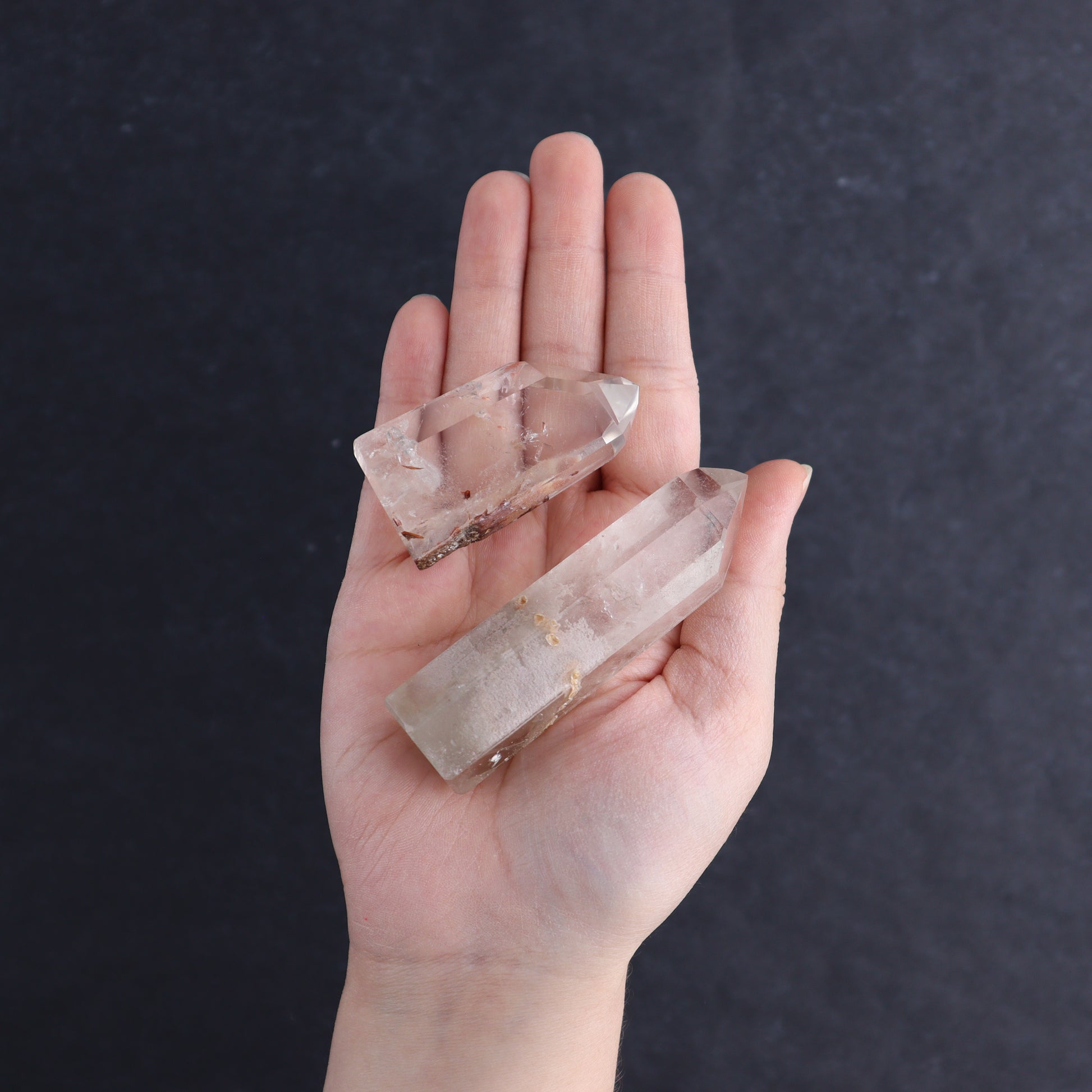 Garden Quartz Towers Set of 7 - Expert Wholesale and Supplier of Wholesale Crystals & Bulk Gemstones, ["Brazil","Garden Quartz","Quartz","Towers"]