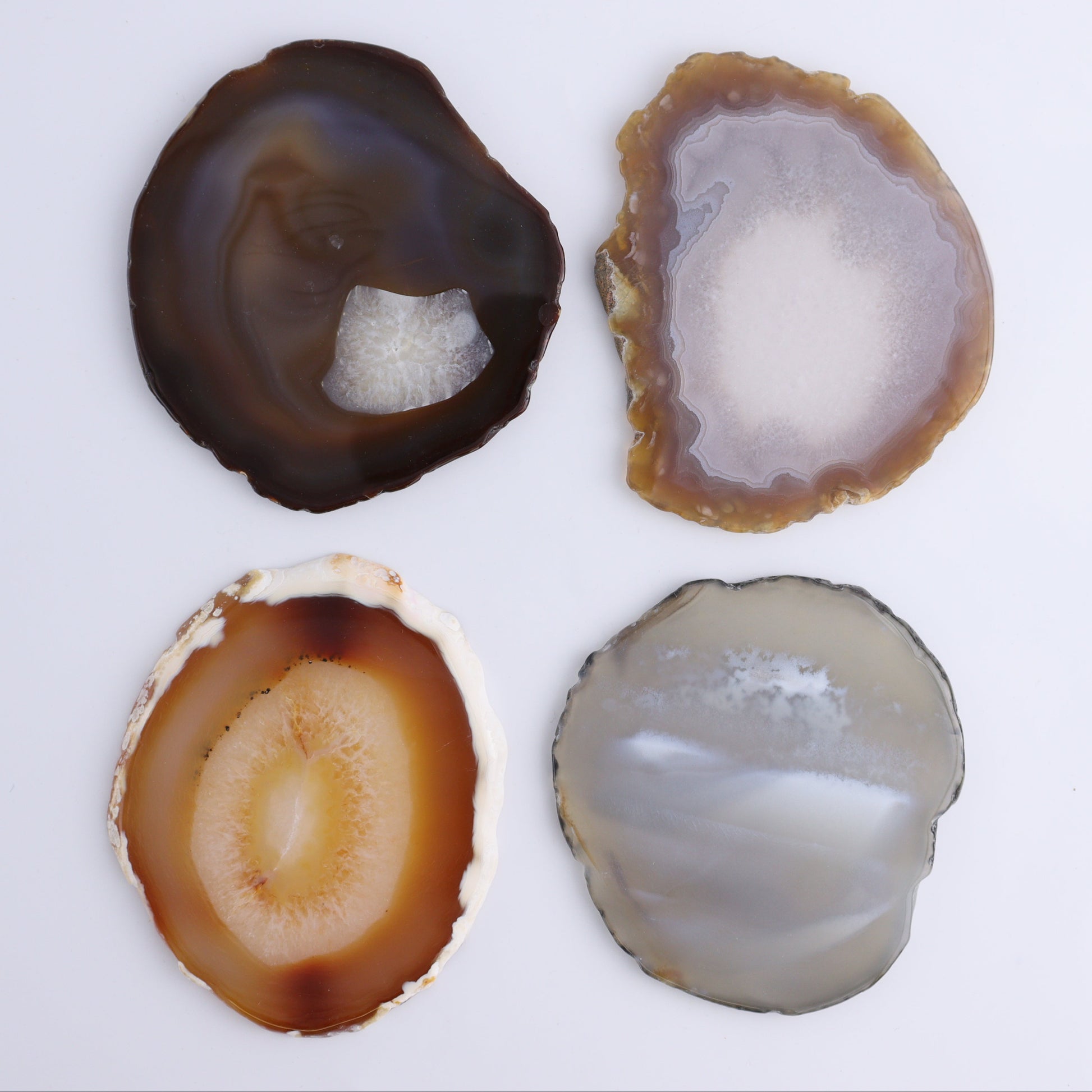 Agate Slices Set of 8 - Expert Wholesale and Supplier of Wholesale Crystals & Bulk Gemstones, ["Agate","Slices and Slabs"]