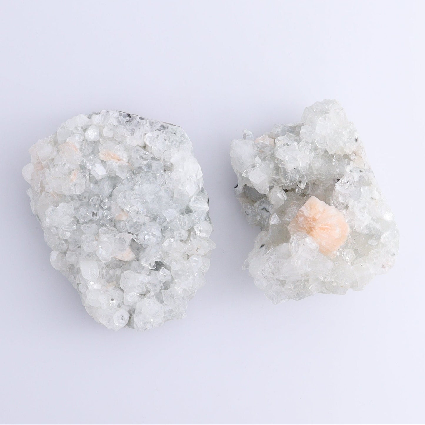 Apophyllite Clusters Set of 6 - Expert Wholesale and Supplier of Wholesale Crystals & Bulk Gemstones, ["Apophyllite","Clusters","Flats"]