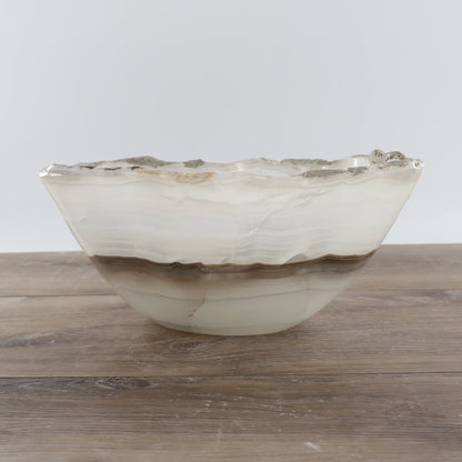 Mexican Onyx/Calcite Bowl 12"