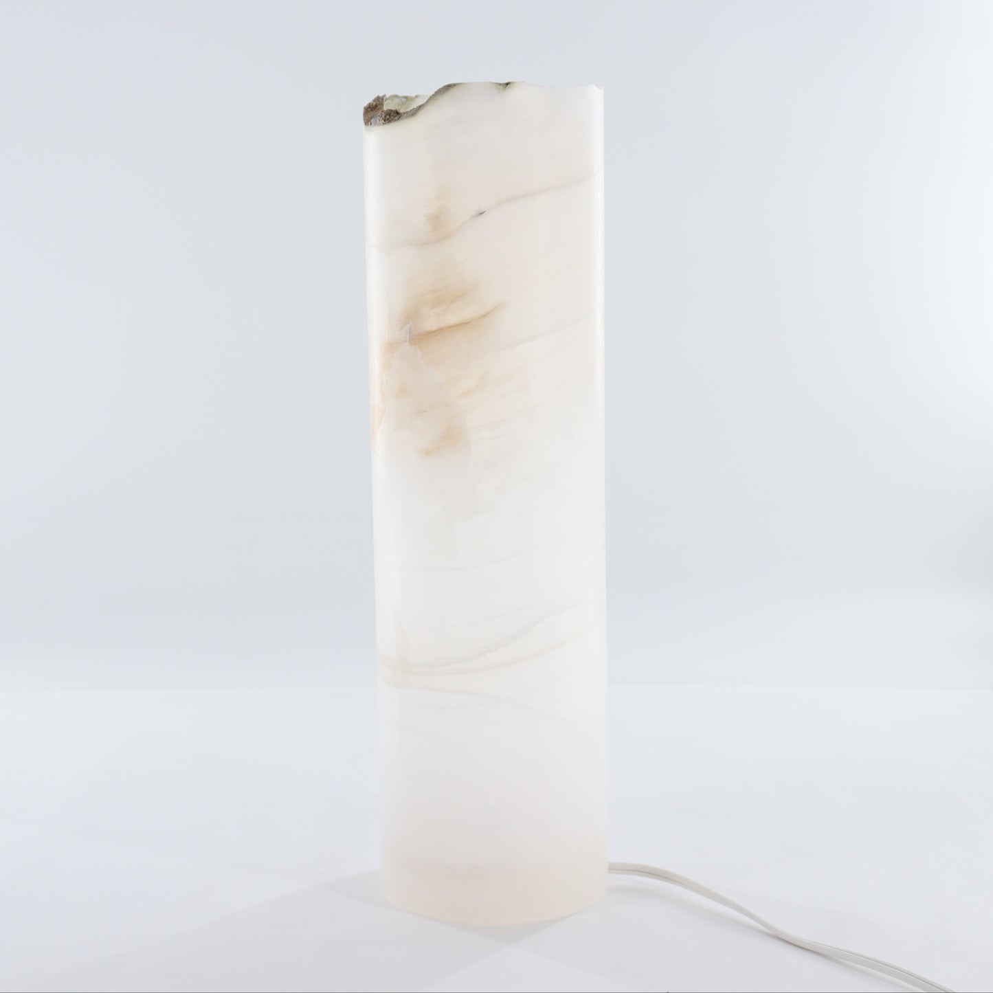 One Wide White Rough Onyx Lamp Blind - Expert Wholesale and Supplier of Wholesale Crystals & Bulk Gemstones, ["Lamps","Mexico","onyx"]