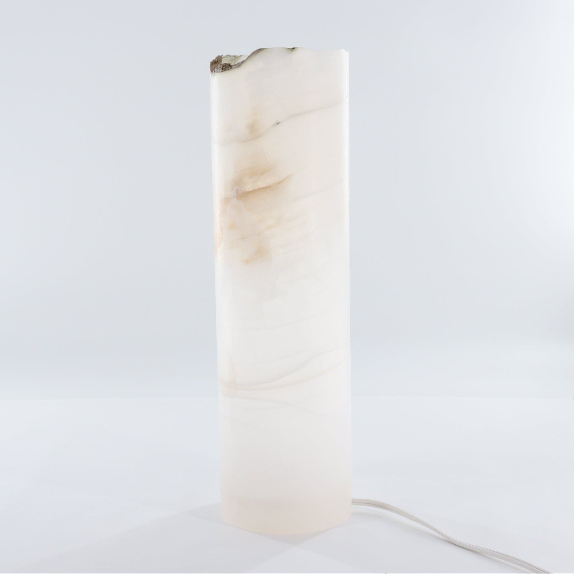 One Wide White Rough Onyx Lamp Blind - Expert Wholesale and Supplier of Wholesale Crystals & Bulk Gemstones, ["Lamps","Mexico","onyx"]