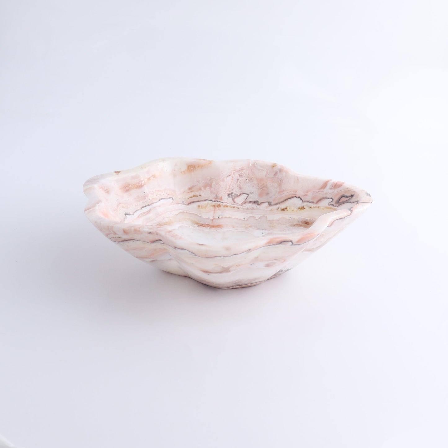 One Bowl Mexican Onyx/Calcite White & Pink - Expert Wholesale and Supplier of Wholesale Crystals & Bulk Gemstones, ["bowl","Calcite","Catalog Onyx","Decorative Dish","Mexico","onyx"]