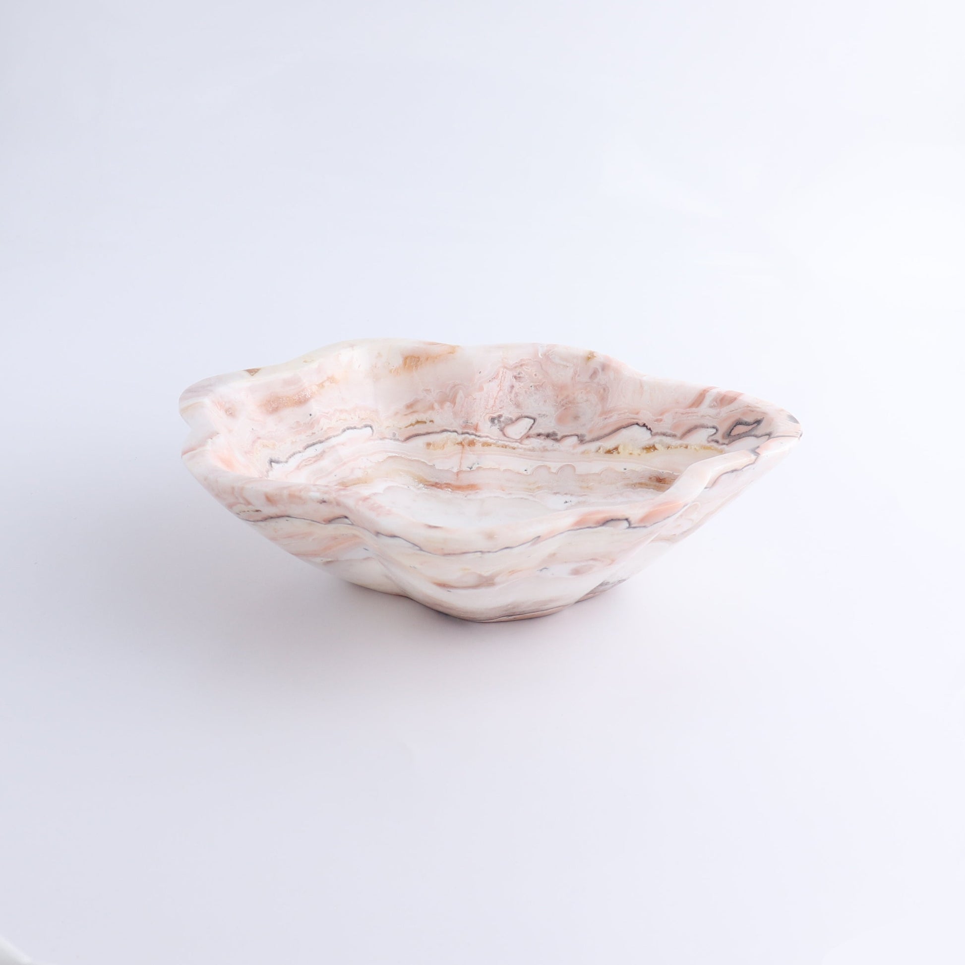 One Bowl Mexican Onyx/Calcite White & Pink - Expert Wholesale and Supplier of Wholesale Crystals & Bulk Gemstones, ["bowl","Calcite","Catalog Onyx","Decorative Dish","Mexico","onyx"]
