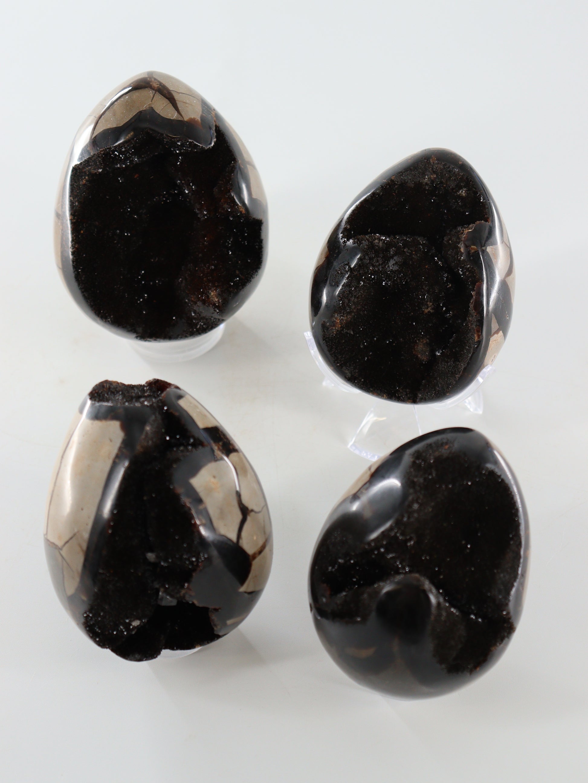 Septarian Eggs Set of 4 - Expert Supplier of Wholesale Crystals & Bulk Gemstones