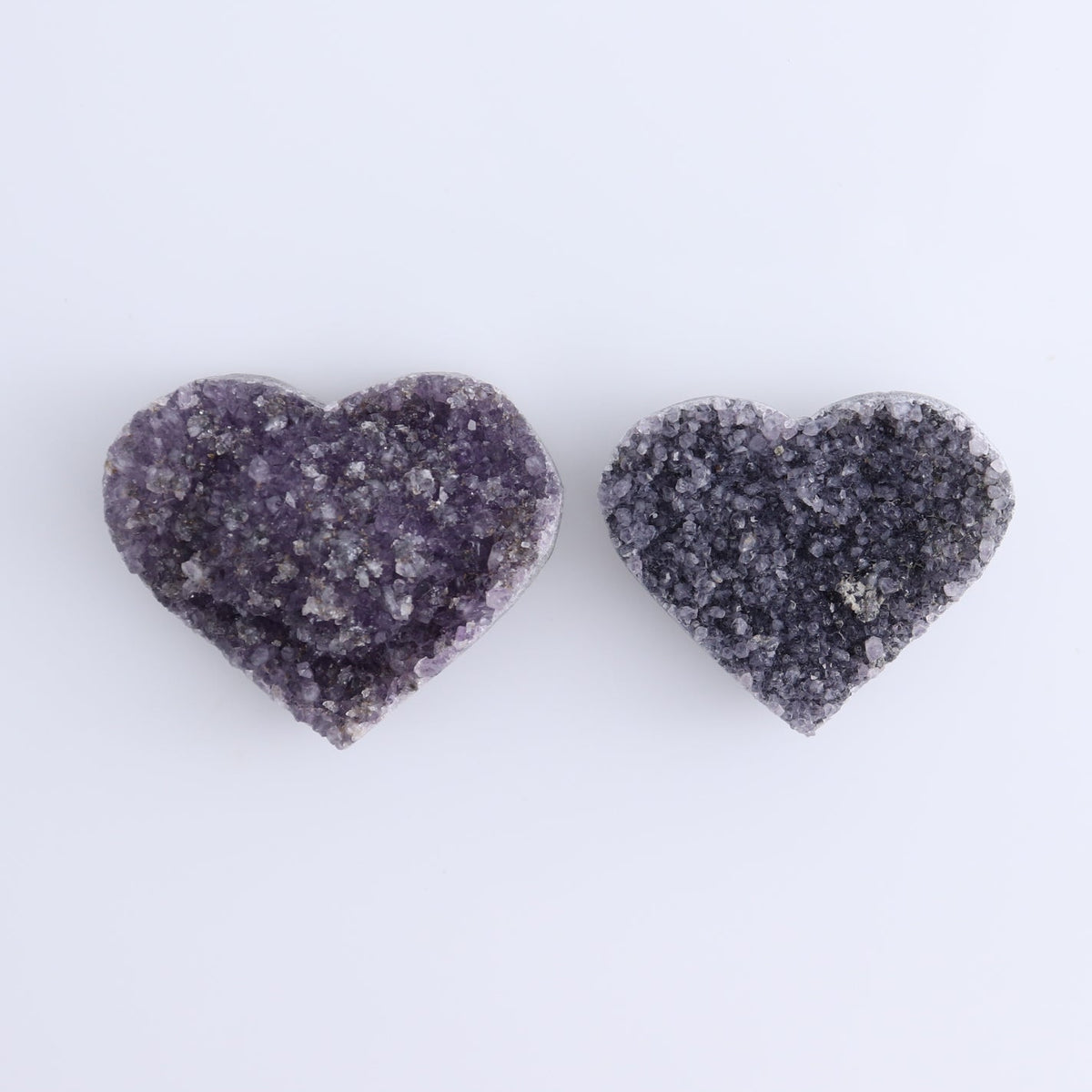 Amethyst Hearts Set of 8