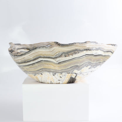 Mexican Onyx/Calcite Bowl 13"