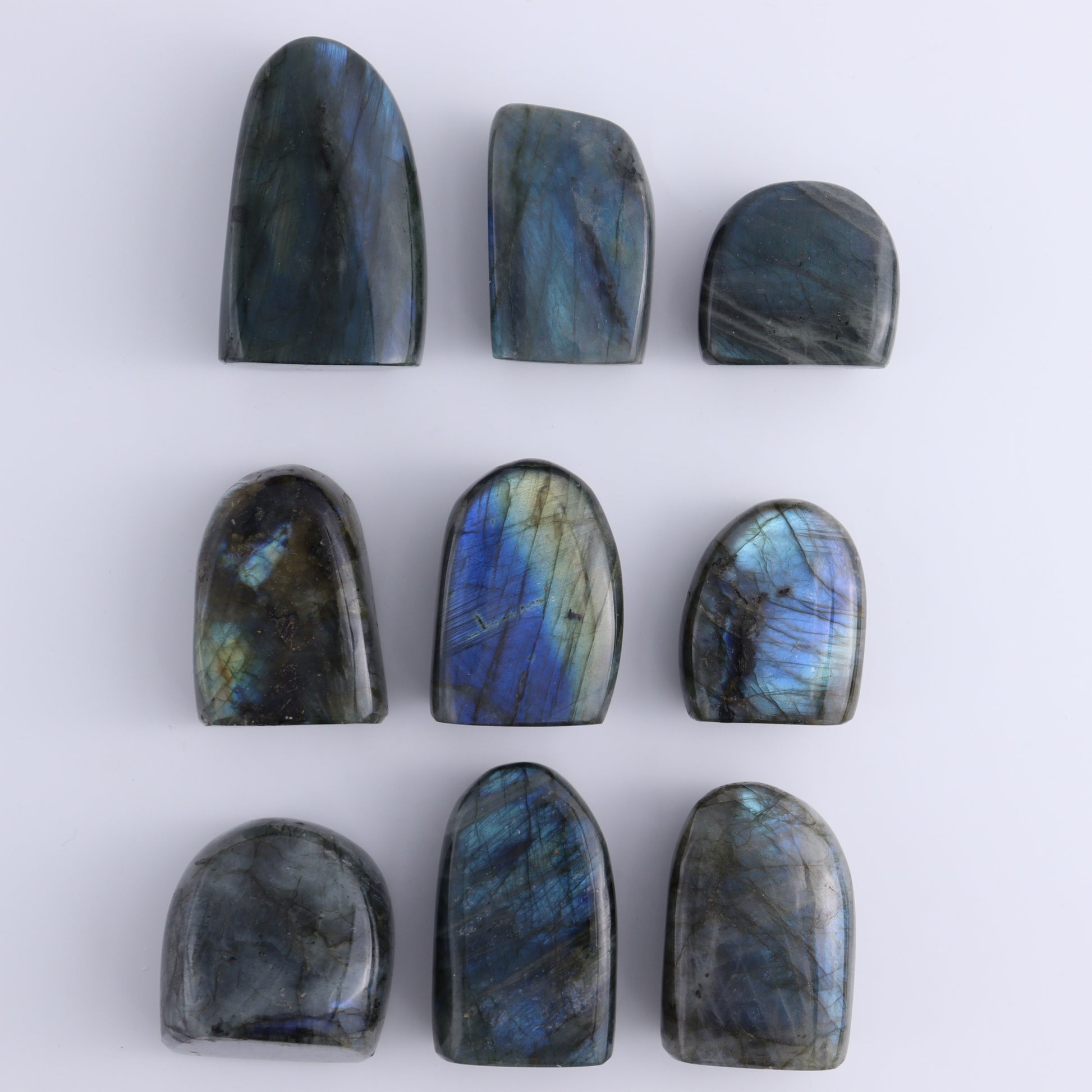 Labradorite Freeform Set of 9 - Expert Wholesale and Supplier of Wholesale Crystals & Bulk Gemstones, ["Freeforms","Labradorite","Madagascar"]