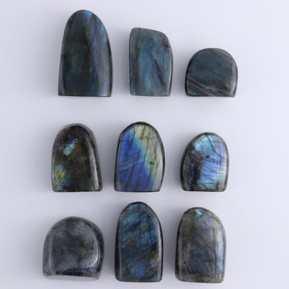 Labradorite Freeform Set of 9 - Expert Wholesale and Supplier of Wholesale Crystals & Bulk Gemstones, ["Freeforms","Labradorite","Madagascar"]