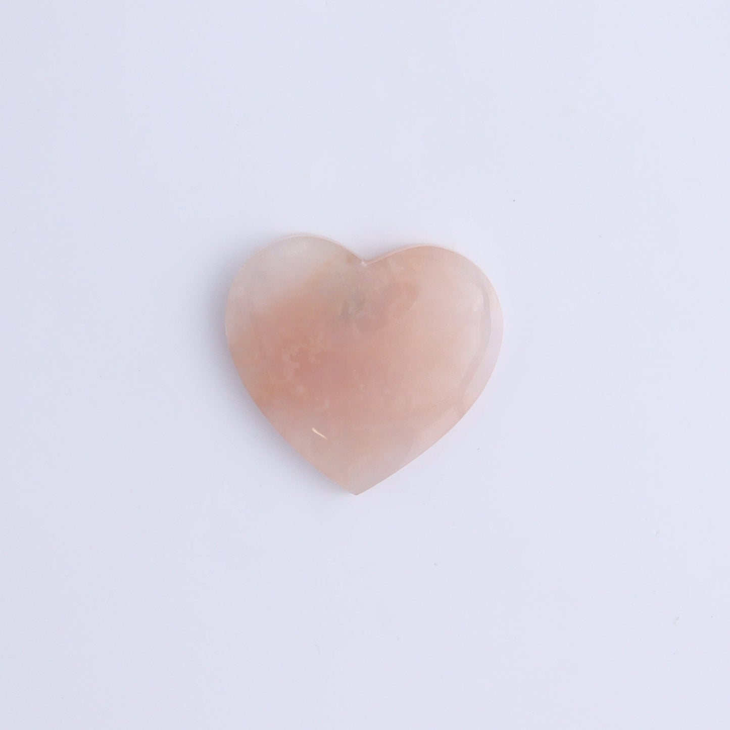 One Pink Carnelian Heart Cab - Expert Wholesale and Supplier of Wholesale Crystals & Bulk Gemstones, ["Cabs","carnelian","Hearts","Pink Carnelian"]