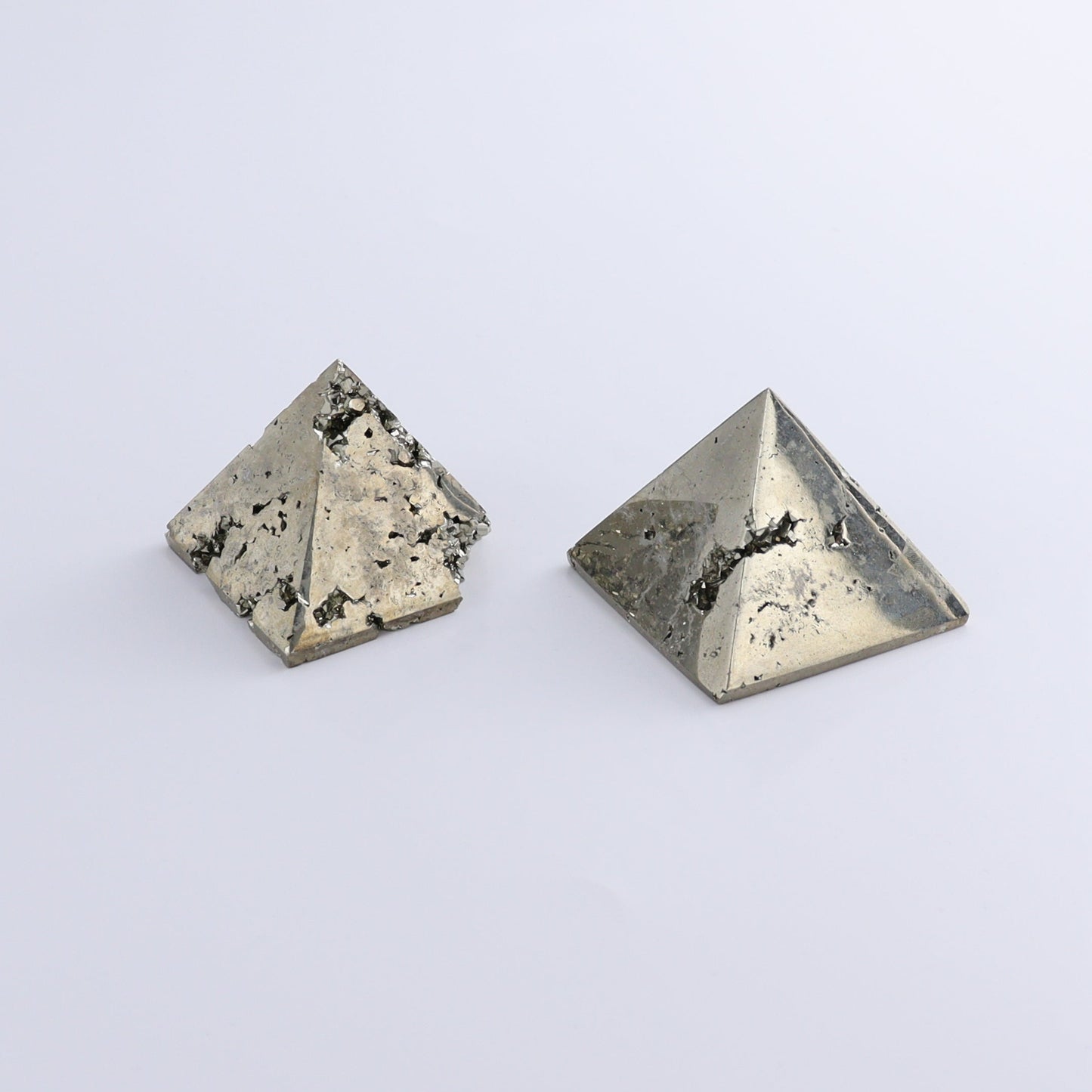 Pyrite Pyramids Set of 4 - Expert Wholesale and Supplier of Wholesale Crystals & Bulk Gemstones, ["Pyramids","Pyrite"]