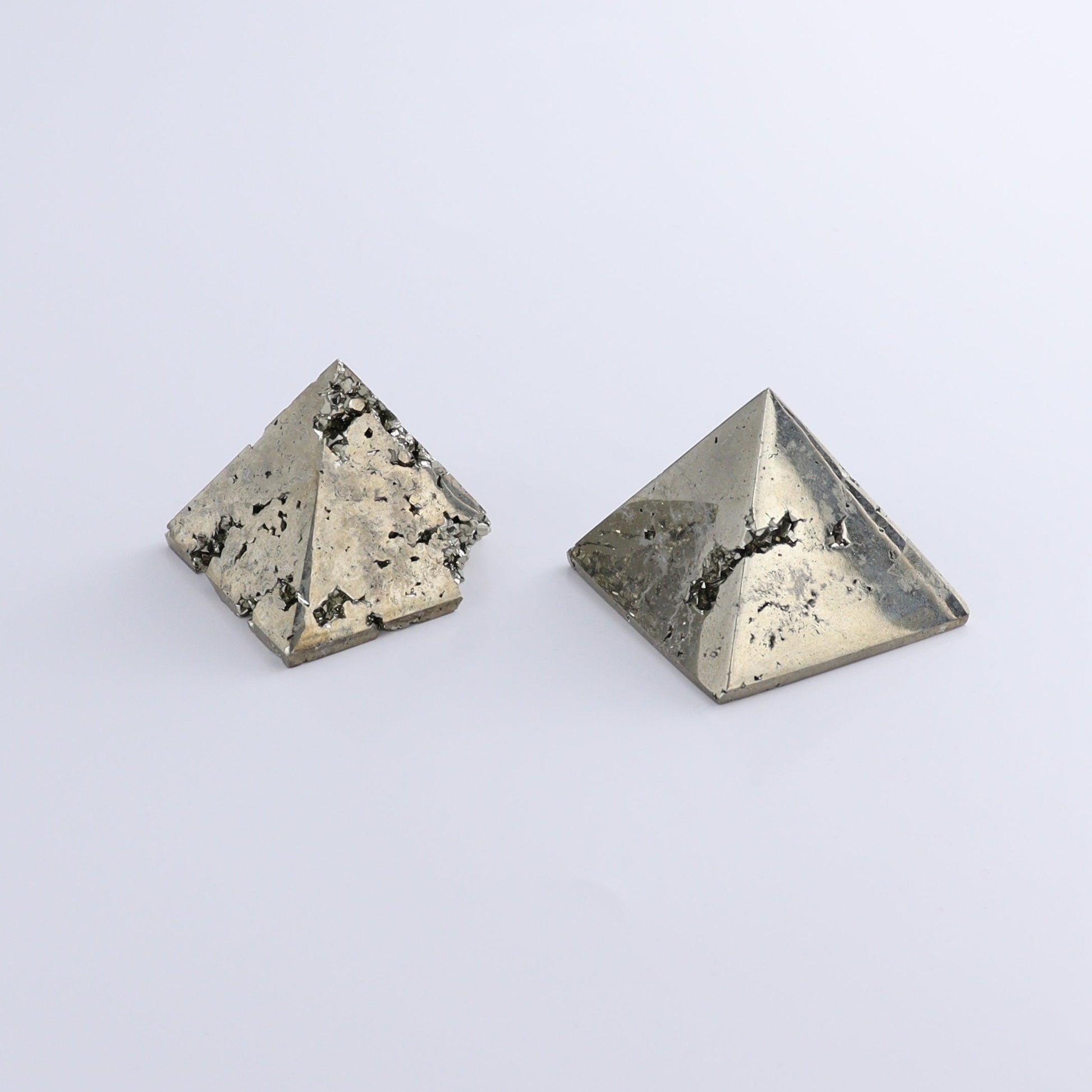 Pyrite Pyramids Set of 4 - Expert Wholesale and Supplier of Wholesale Crystals & Bulk Gemstones, ["Pyramids","Pyrite"]