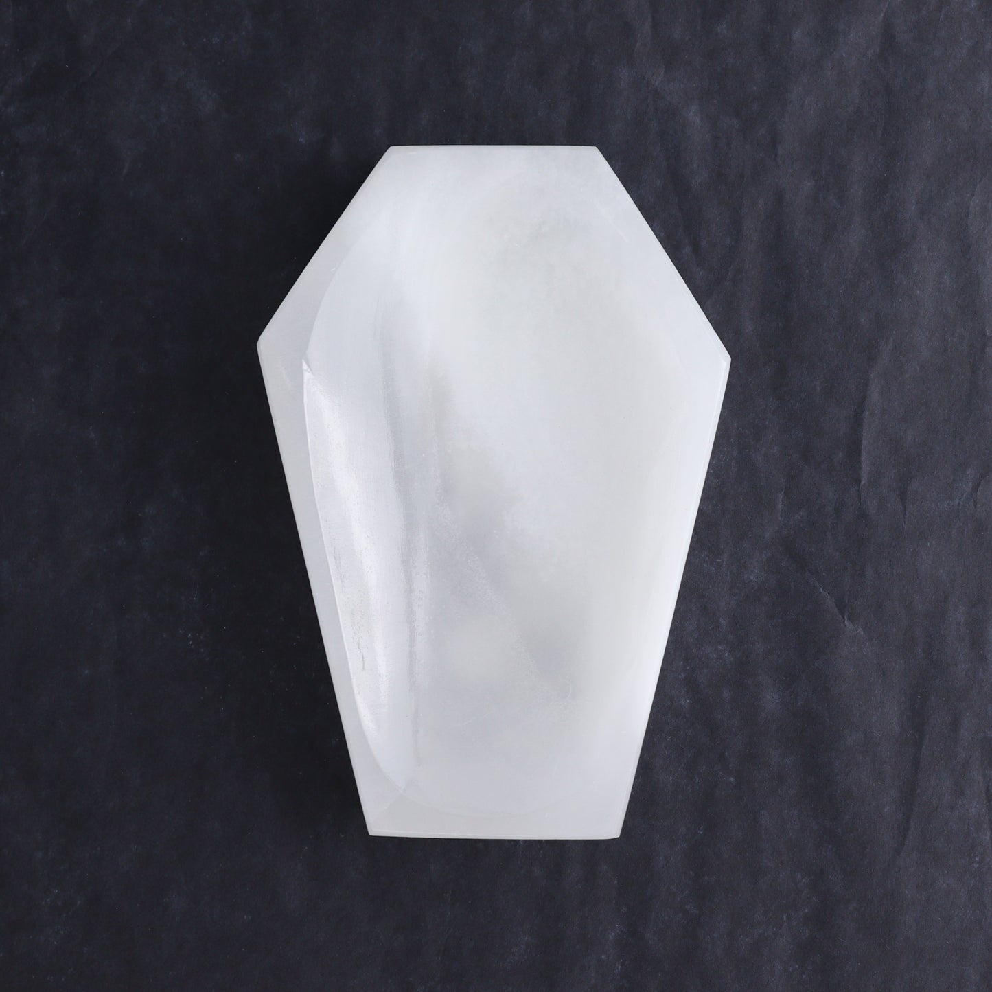 One White Onyx Coffin - Expert Wholesale and Supplier of Wholesale Crystals & Bulk Gemstones, ["Catalog Onyx","Coffins","Halloween","Mexico","onyx","Plates","White onyx"]
