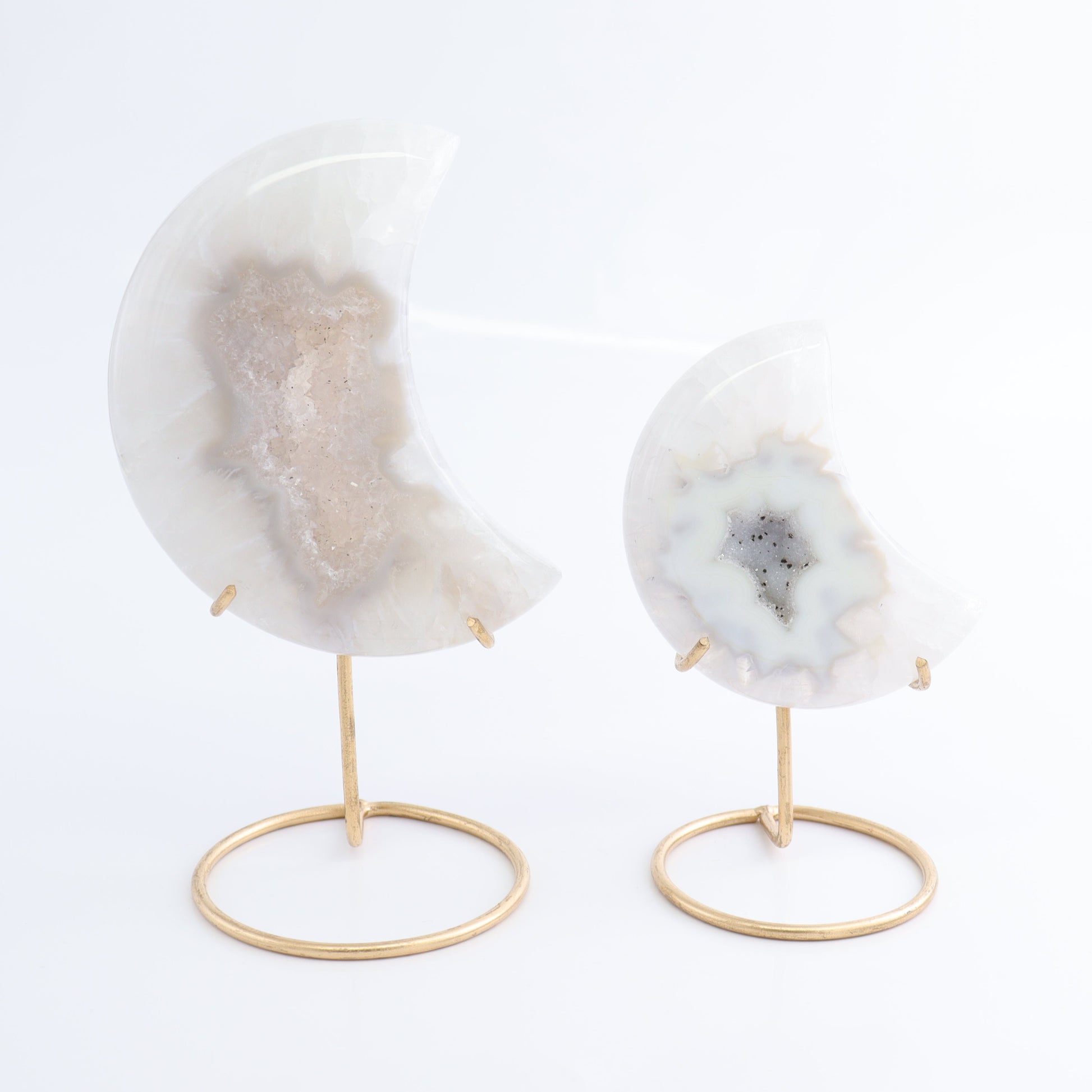Agate Moons with Stand Set of 5 - Expert Wholesale and Supplier of Wholesale Crystals & Bulk Gemstones, ["Agate","Brazil","moons"]