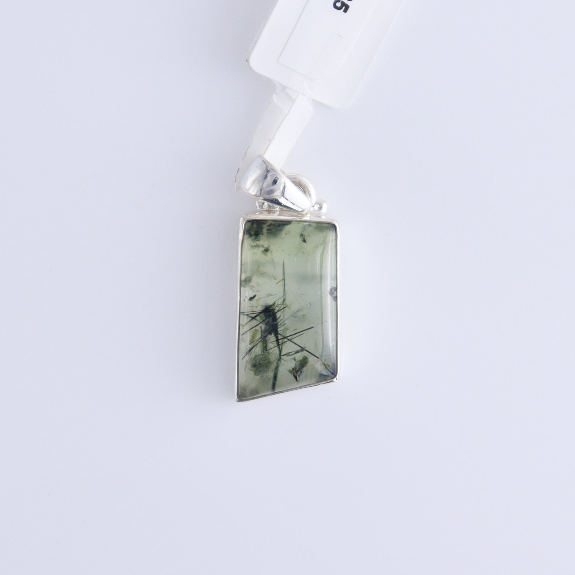 One Prehnite Sterling Silver Pendant (chain not included) - Expert Wholesale and Supplier of Wholesale Crystals & Bulk Gemstones, ["Pendant","Prehnite","sterling silver"]