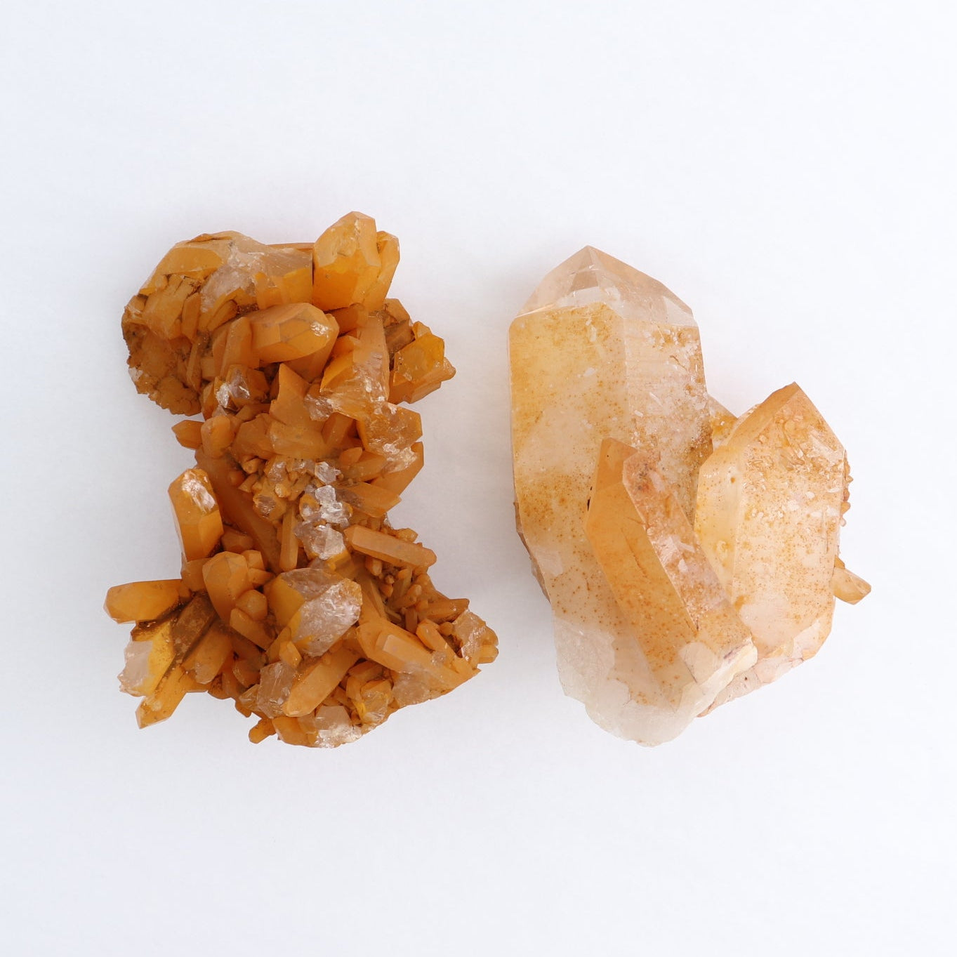 Dark Tangerine Quartz Clusters Set of 8 - Expert Wholesale and Supplier of Wholesale Crystals & Bulk Gemstones, ["Clusters","Quartz","Tangerine Quartz"]