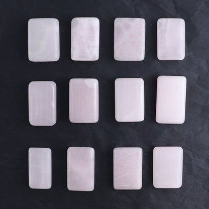 Pink Mangano Calcite Rectangles Set of 12
