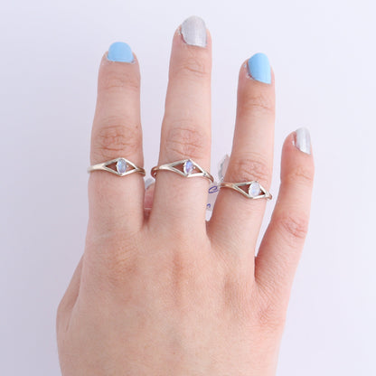 One Rainbow Moonstone Ring - Expert Wholesale and Supplier of Wholesale Crystals & Bulk Gemstones, ["India","Rainbow Moonstone","Ring","sterling silver"]