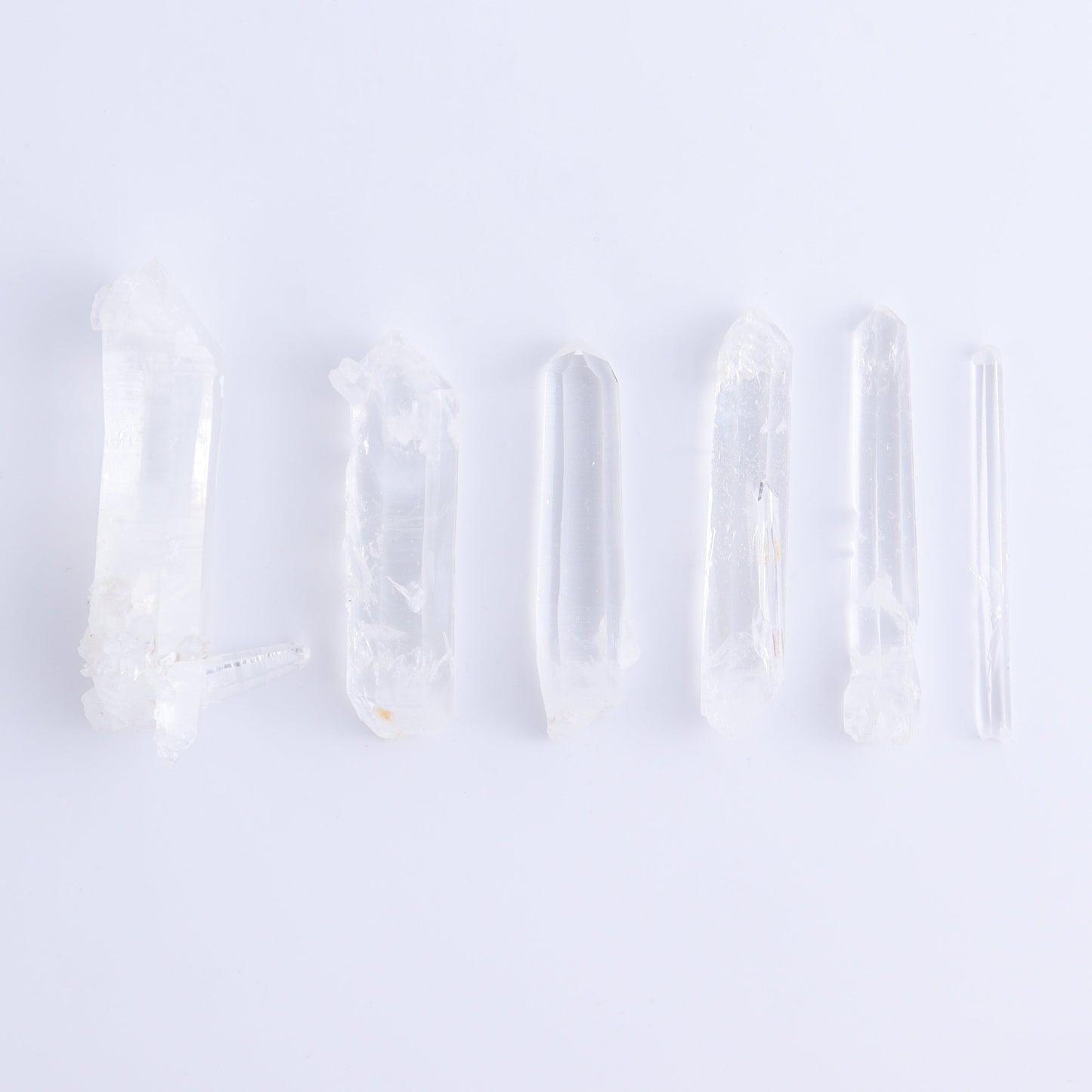 Columbian Lemurian Points Set of 6 - Expert Wholesale and Supplier of Wholesale Crystals & Bulk Gemstones, ["Lemurian","Points"]