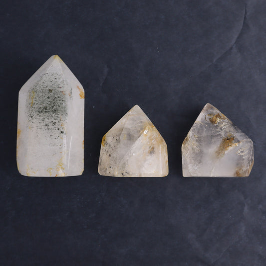 Garden Quartz Towers Set of 3 - Expert Wholesale and Supplier of Wholesale Crystals & Bulk Gemstones, ["Garden Quartz","Quartz","Towers"]