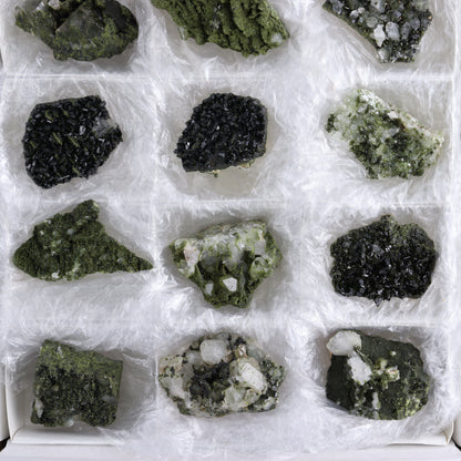 Epidote Set of 15 - Expert Wholesale and Supplier of Wholesale Crystals & Bulk Gemstones, ["epidote","flat","Flats"]