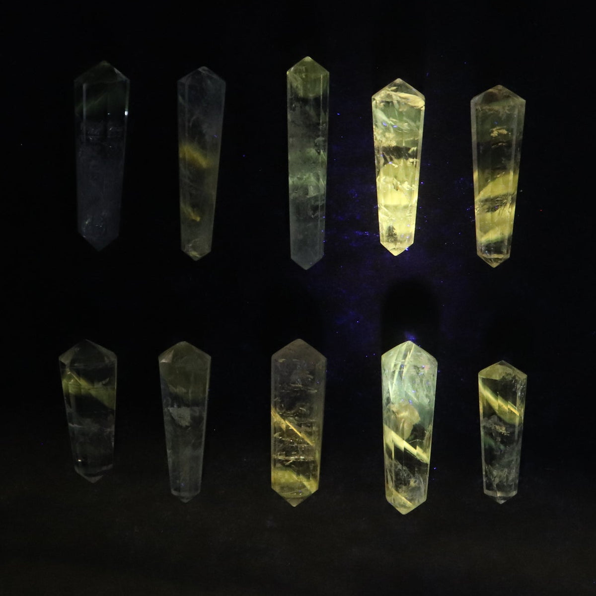 Powellite Amethyst UV Reactive Double Point Set of 10