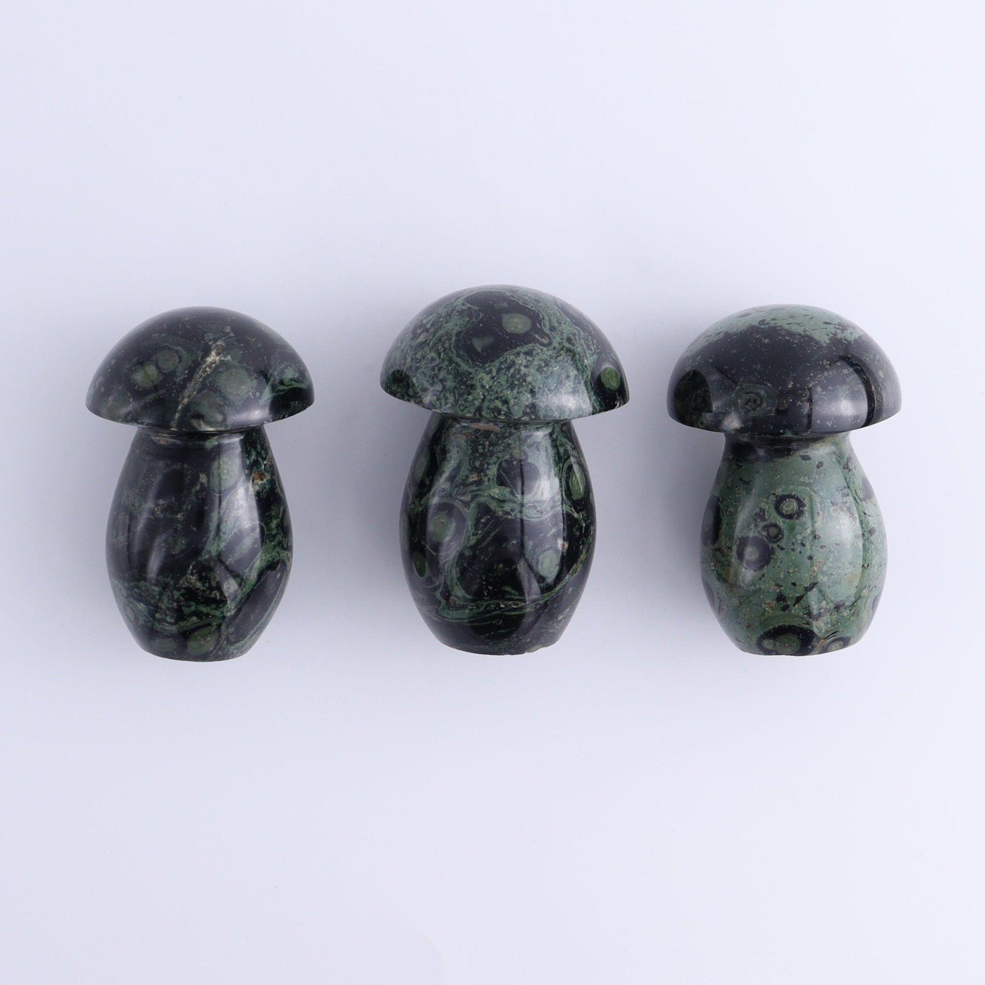 Kambaba Jasper Mushrooms Set of 7 - Expert Wholesale and Supplier of Wholesale Crystals & Bulk Gemstones, ["Kambaba Jasper","Madagascar","Mushrooms"]