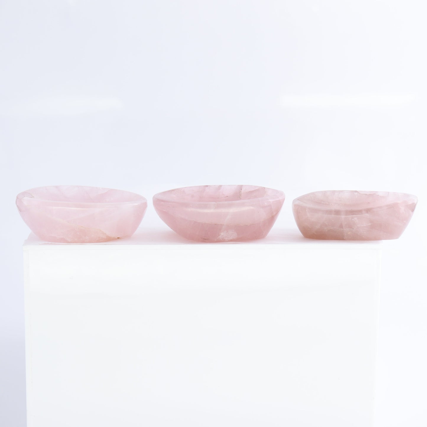 Rose Quartz Bowls Set of 7 - Expert Wholesale and Supplier of Wholesale Crystals & Bulk Gemstones, ["Bowls","Rose Quartz"]