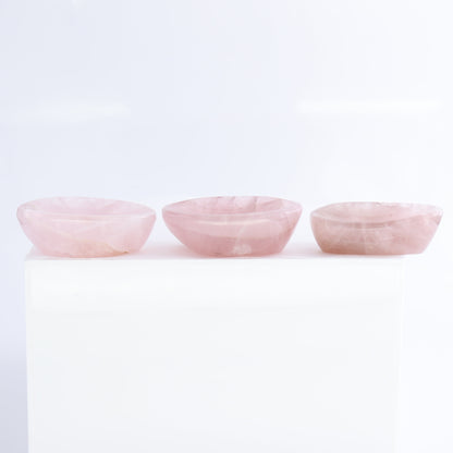 Rose Quartz Bowls Set of 7 - Expert Wholesale and Supplier of Wholesale Crystals & Bulk Gemstones, ["Bowls","Rose Quartz"]