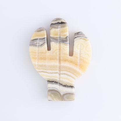 One Cactus Mexican Onyx/Calcite Yellow Zebra 12 cm - Expert Wholesale and Supplier of Wholesale Crystals & Bulk Gemstones, ["Cactus","Calcite","Catalog Onyx","Mexico","onyx"]