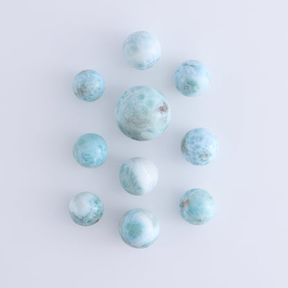 Larmiar Spheres Set of 10 - Expert Wholesale and Supplier of Wholesale Crystals & Bulk Gemstones, ["Larimar","Spheres"]