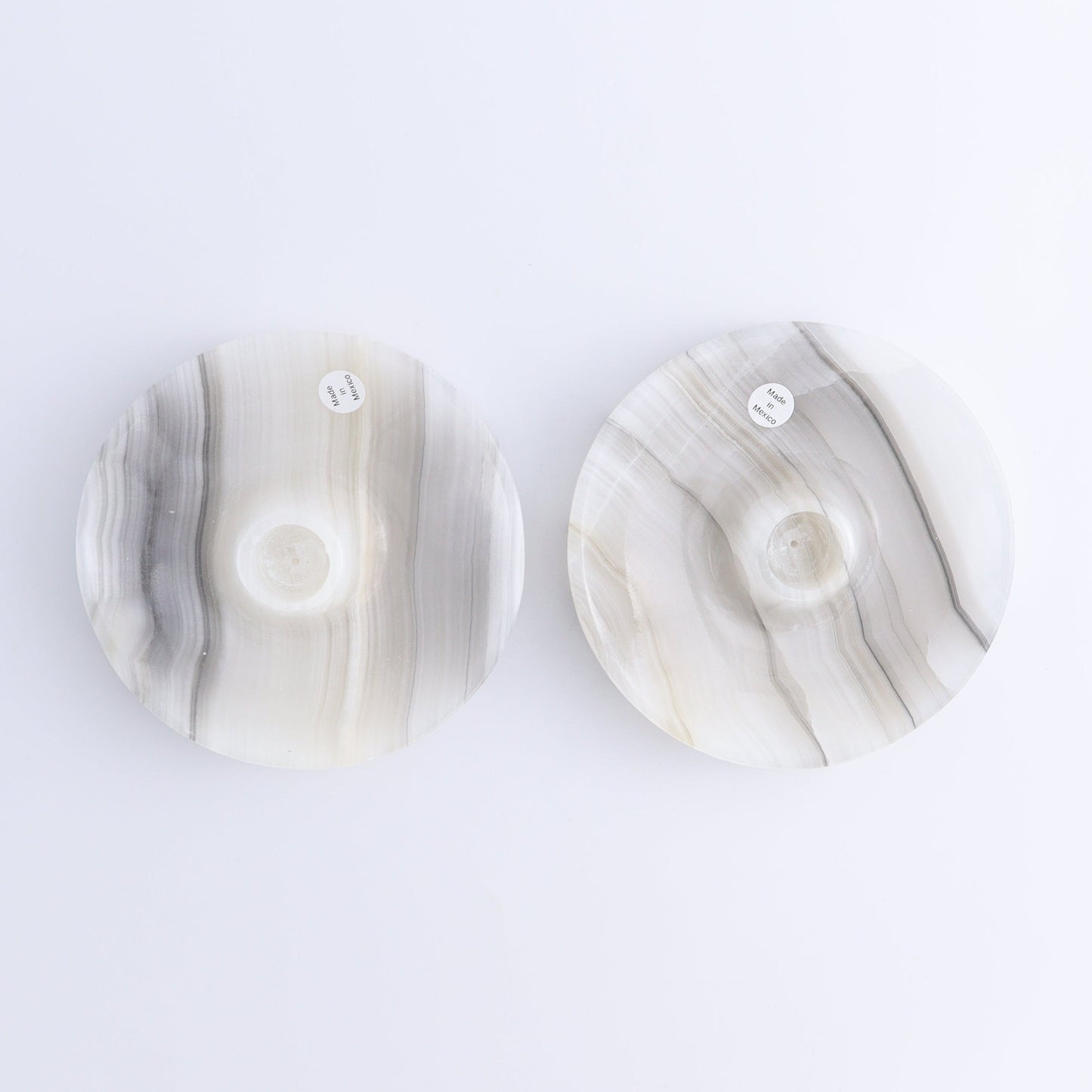 One Palo Santo/Incense/Candle Holder Mexican Onyx/Calcite White & Grey - Expert Wholesale and Supplier of Wholesale Crystals & Bulk Gemstones, ["Calcite","Candle Holder","Catalog Onyx","Incense holders","Mexico","onyx","Palo Santo Holder"]