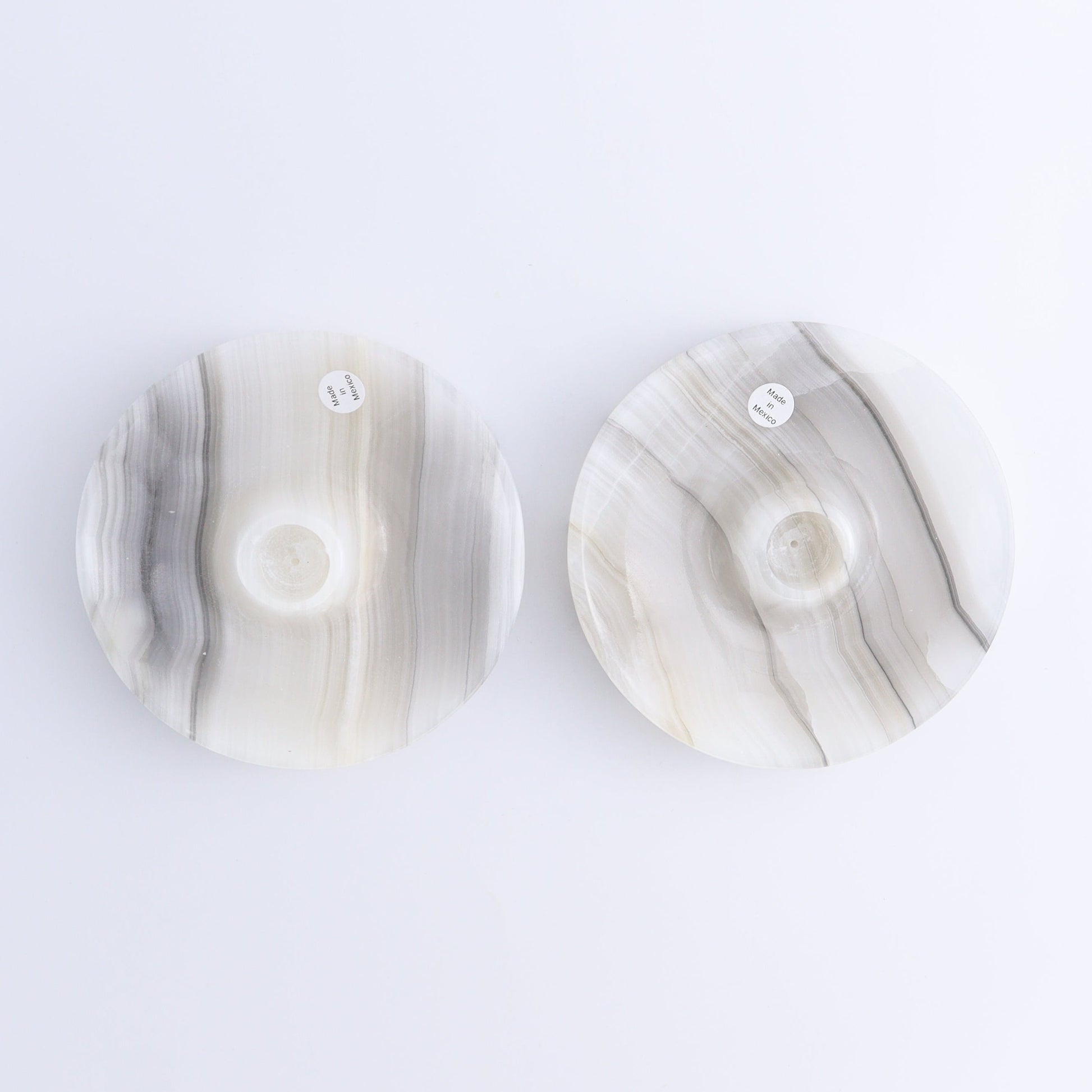 One Palo Santo/Incense/Candle Holder Mexican Onyx/Calcite White & Grey - Expert Wholesale and Supplier of Wholesale Crystals & Bulk Gemstones, ["Calcite","Candle Holder","Catalog Onyx","Incense holders","Mexico","onyx","Palo Santo Holder"]