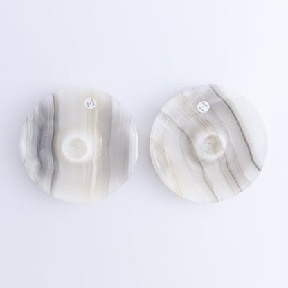 One Palo Santo/Incense/Candle Holder Mexican Onyx/Calcite White & Grey - Expert Wholesale and Supplier of Wholesale Crystals & Bulk Gemstones, ["Calcite","Candle Holder","Catalog Onyx","Incense holders","Mexico","onyx","Palo Santo Holder"]
