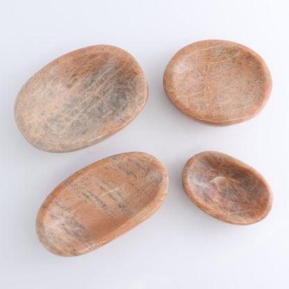 Peach Moonstone Bowl Set of 4 - Expert Wholesale and Supplier of Wholesale Crystals & Bulk Gemstones, ["bowl","Bowls","Peach Moonstone"]